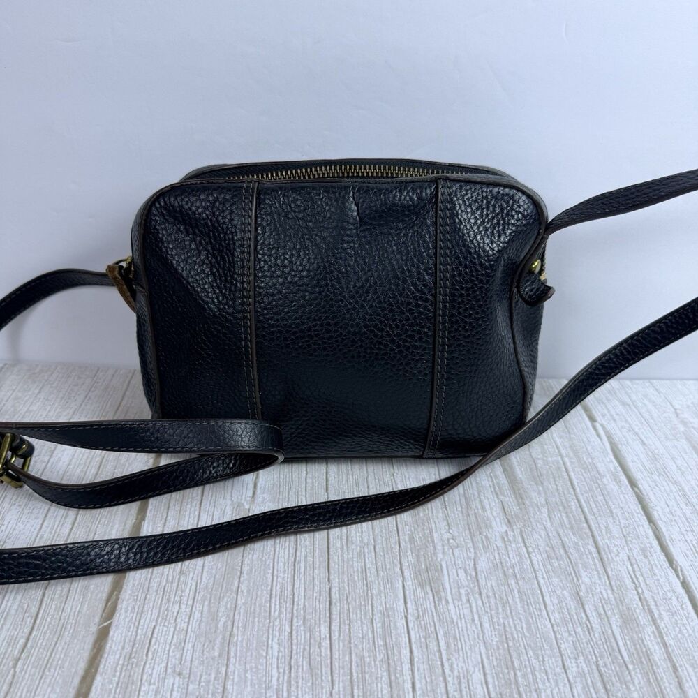 Fossil Gemma Camera Bag Black Pebbled Leather Crossbody Small Purse